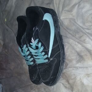 Travis scott  air Jordan Black and Blue Athletic Shoes worn 1 time